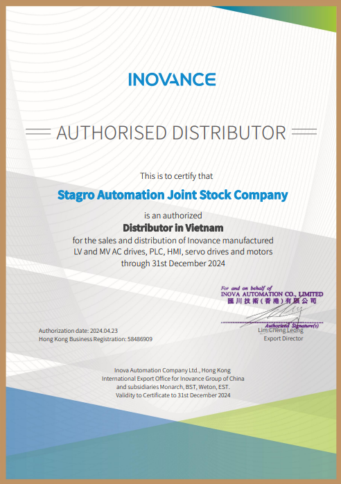 Stagro Automation – Inovance Ký Kết Hợp Tác Chiến Lược Trở Thành Đại Lý Chính Hãng Tại Việt Nam